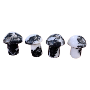 Haute qualité cristal champignon zèbre agate Gua Sha corps naturel grattage outil de Massage visage pierre précieuse champignon en gros - Product Image 5