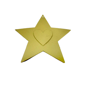 Juego de decoración de pared de 3 colgantes de Metal de tamaño mediano estrella colgante de pared de Color gris para Festival decorativo hecho a mano - Product Image 3