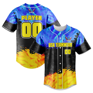 Jerseys de béisbol sublimación personalizados de la mejor calidad Jersey de béisbol sublimación personalizado de alta calidad Jersey de softbol en blanco de poliéster - Product Image 3