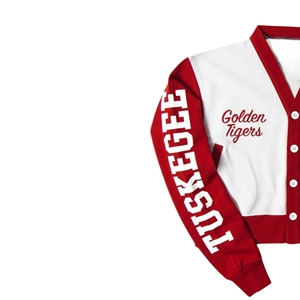 Jersey universitario Tuskegee dorado para suéter de invierno de estilo universitario sólido espíritu escolar personalizado Unisex poliéster/algodón a granel - Product Image 3
