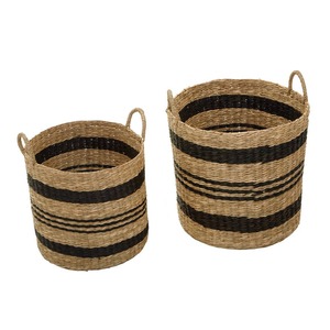 Panier en jonc de mer à prix avantageux, vente en gros, écologique, tissé à la main, panier de rangement en jacinthe d'eau, organisé par un fabricant vietnamien - Product Image 2