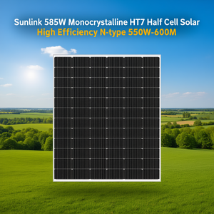 Panneau solaire monocristallin HJT demi-cellule Sunlink 585W haute efficacité type N 550W-600W - Product Image 3