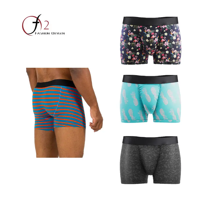 Tùy Chỉnh Đàn Hồi Tre Mens Boxer Quần Short Ngắn Đồ Lót Nhanh Chóng Khô Thoáng Khí Dệt Kim Mens Đồ Lót