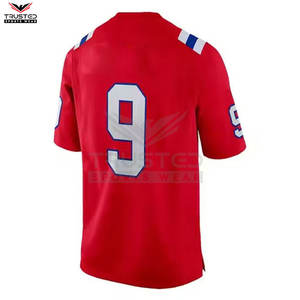 เสื้อฟุตบอลอเมริกันคุณภาพสูงสั่งทำพิเศษ 100% โพลีเอสเตอร์ ป้องกันแบคทีเรีย ขายส่งจากโรงงาน แขนสั้น ระบายอากาศได้ดี ไซส์ใหญ่ - Product Image 3