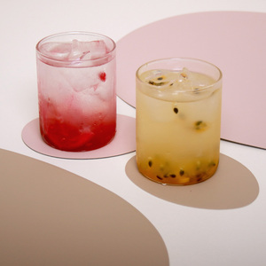 [FENICE] COASTER PLANO (REDONDO 100*100mm PEBBLE 125*95mm HEXAGONAL 105*105mm CUADRADO 100*100mm) COASTER Premium ECO Leather - Product Image 1