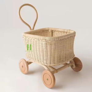 High Quality Rattan <b>Wagon</b> <b>for</b> <b>Kids</b> Trendy Rattan <b>Kids</b> Toys Eco Friendly Wicker Doll <b>Wagon</b> OEM Acceptable from Vietnam Wholesale - Product Image 3