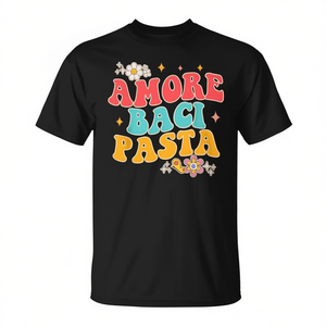 Camiseta Amore Baci Pasta, diseño para amantes de la comida italiana, talla unisex para adultos - Product Image 2