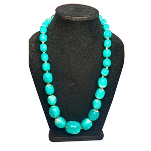 Fancy Bohemian Resin <b>Beaded</b> <b>Necklace</b> With Natural Stone Accents Multicolor Statement Jewelry Unisex Fashionable Accessory - Product Image 5