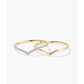 Anillos Apilables de Diamantes Naturales en Oro de 14k de Wishbone Fashion con Piedras de 0.092 Ct - Product Image 3