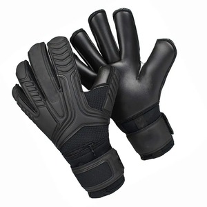 Gants de gardien de but de football professionnels en latex, pour extérieur, protection des doigts, sangle de poignet réglable, antidérapants - Product Image 5