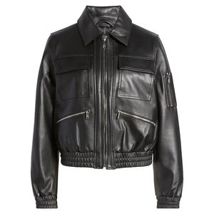 Chaqueta de cuero ajustada para mujer, todos los colores disponibles, chaqueta de motorista/informal de cuero PU para mujer, fácil de usar, precio razonable - Product Image 6