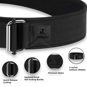 Ceinture de musculation respirante en néoprène et nylon, réglable, pour l'entraînement en salle de sport et le soutien lors de levées de poids lourds - Product Image 5