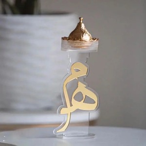 Vente chaude métal/acrylique brûleur pour la décoration intérieure et parfum tendance moyen-orient arabe moderne brûleur d'encens pour parfum - Product Image 1