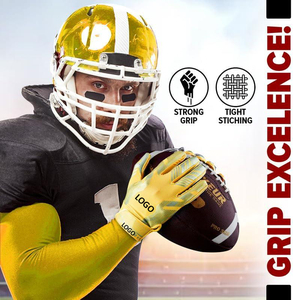 Gants de sport de football américain pour receveur, design optimal, confortables, durables, séchage rapide, gants d'entraînement, logo personnalisé, poignées pour les mains - Product Image 4