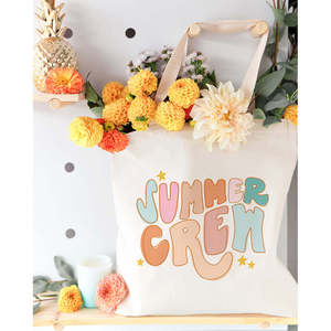 Summer Crew Cotton Canvas Tote Bag Comfortable and Stylish for Everyday Use - Product Image 4