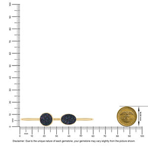 18K Gold Plated Solid Gold High Finish Trendy Adjustable Multi Twister <b>Bracelet</b> Oval Cab Bezel Setting Handmade Unisex Jewelry - Product Image 3