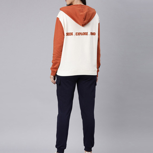 Élégant nouveau femmes Logo personnalisé grande taille 2 pièces ensemble respirant à capuche et joggeurs survêtement longs hauts pour l'hiver adultes - Product Image 3