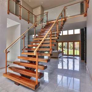 Escalera Flotante Mono Beam DB, Escalera Comercial <span class=keywords><strong>de</strong></span> <span class=keywords><strong>Hierro</strong></span> Galvanizado en Caliente con Peldaños <span class=keywords><strong>de</strong></span> Madera <span class=keywords><strong>para</strong></span> Interiores Costeros <span class=keywords><strong>de</strong></span> Lujo - Product Image 4