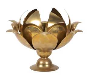 Quemador de incienso de diseño único para meditación en el hogar y aromaterapia Quemador de incienso de lujo Mabkhara Oud para relajación Chapado en oro - Product Image 1