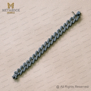 Pulsera de plata 925 sólida con incrustaciones de diamantes Unisex, joyería de joyería, brazalete hecho a mano, regalo para su nuevo diseño - Product Image 4