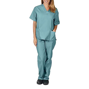 Uniformes Médicos para Mujer, Elásticos, Transpirables, Personalizados por el Fabricante, Conjuntos de Uniformes de Enfermería 100% Algodón de Punto - Product Image 4