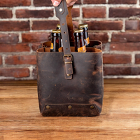 ALBORZ – Housse de transport isotherme pour bouteille de vin en cuir vintage, faite à la main, de qualité supérieure, personnalisable, réutilisable, pour pique-nique en extérieur