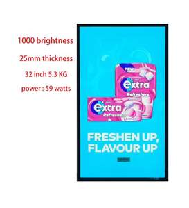 2025 Tendance Ultra Mince Ultra Léger Signalisation Numérique et Affichage Lecteur de Publicité Kiosque Mural - Product Image 1
