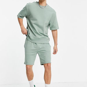 Conjunto de chándal de manga corta transpirable de dos piezas ecológico de verano para hombre - Product Image 1