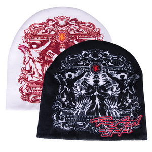 Gorro de punto Jacquard de invierno Dot Argyle Animación Patrones de rayas Puff Dibujado a mano Métodos de impresión digital Sombrero de sublimación - Product Image 2