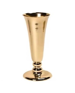 Florero decorativo de lujo Florero de flores chapado en oro brillante de aluminio para boda y decoración del piso del hogar Floreros de metal - Product Image 1