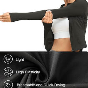 Veste de golf tricotée pour femme, séchage rapide, respirante, en polyester/nylon écologique, pour l'entraînement de golf et les activités de plein air 2026 - Product Image 4