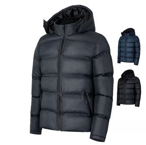 Veste matelassée en toile pour homme avec col montant, imperméable et respirante, pour le travail et les activités de plein air en hiver - Product Image 1