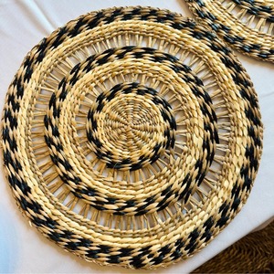 Round Woven Seagrass Charger Plate Natural Handmade Dining Table Mat Farmhouse Home Decor Wholesale <b>Christmas</b> New year Gift - Product Image 2
