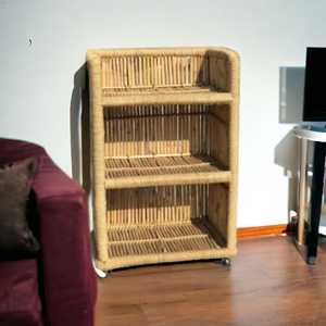 Wholesale Book Shelves Bamboo Bookcase Shelf Storage <b>Rack</b> Bamboo Multistory Bookshelf for Living Room and Outdoor - Product Image 5
