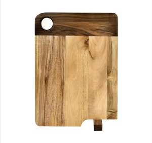 Nouvelles planches à découper en bois pour servir, planches à découper en bambou avec poignée pour pizza, légumes, viande - Product Image 4