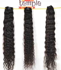 Traitement de cheveux bruts vietnamiens non transformés aucun faisceau de cheveux de couleur naturelle bruts machine noire double trame cheveux humains à ondulation profonde - Product Image 5