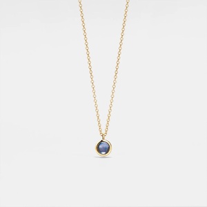 จี้สร้อยคอเงินแท้ประดับคริสตัลลาบราดอไรต์ทรงพระจักรพรรดิ์  รับรองโดยผู้เชี่ยวชาญด้านอัญมณี  เหมาะสำหรับงานแต่งงาน  ทันสมัย - Product Image 1