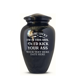 Personalized Extra <b>Large</b> Human Cremation <b>Urn</b> for Adult Ashes Men Woman Engraved Aluminum Finish <b>Urn</b> with Name Black Custom Size - Product Image 1