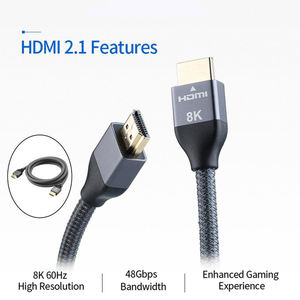 <span class=keywords><strong>Câble</strong></span> <span class=keywords><strong>HDMI</strong></span> 2.1 mâle-mâle plaqué or 8K 60Hz (5m) pour cinéma maison et TVs-18Gbps HD haute vitesse - Product Image 3