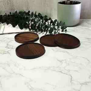 Posavasos de azulejos hechos a mano de alta demanda, fabricante y exportador de madera de nogal Sheeshm de forma personalizada con alta calidad - Product Image 5