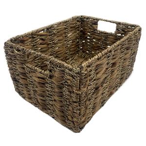Decorative <b>basket</b> made of seagrass and water hyacinth Handmade Storage <b>Basket</b> Wholesale eco-friendly Made in Vietnam - Product Image 1