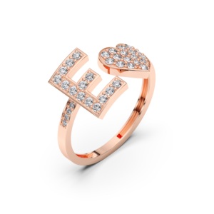 0.50กะรัต F-G/VS Lab growed round Diamond GOLD Solid ''Pave set แหวนหมั้น for เธอสัญญาแหวนเพชร - Product Image 2