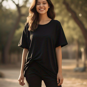 เดรสเสื้อยืดแขนยาวสีดำคอกลมสำหรับผู้หญิงเสื้อยืดแขนเปิดไหล่สำหรับใส่กลางแจ้งสไตล์สตรีท - Product Image 4