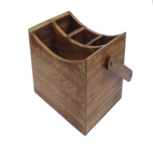 Farmhouse Rustic Kitchen Utensil Holder Wood Utensil Organizer Box Kitchen Utensil <b>Caddy</b> Fashionable Trending Design - Product Image 4