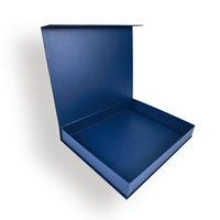 Personnalisé Eco Bleu Livre Forme Carton Papier Cadeau Boucles D'oreilles Emballage Collier Bague Emballage En Gros Boîte À Bijoux Magnétique