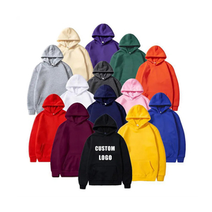เสื้อฮู้ดผ้าฝ้าย100% สำหรับผู้ชายเสื้อสวมหัวสีกำหนดโลโก้ได้เอง - Product Image 4