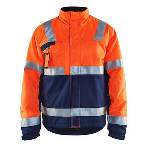 High Visibility <b>Waterproof</b> LED FLASH Softshell Safety <b>Jacket</b> -ANSI Class 1 Reflective Softshell Safety <b>Jacket</b> - Product Image 3
