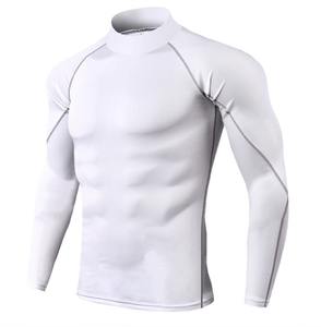 Camiseta Deportiva Unisex de Cuello Alto para Fitness, Manga Larga, Elástica, Transpirable, de Secado Rápido, Cuello Alto, 100% Algodón - Product Image 5