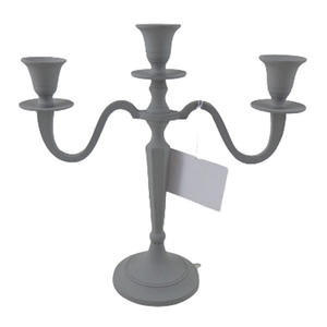 Bougeoir de pilier en métal pour décoration de la maison porte-bougie en pierre grise pour décoration de mariage en vrac fait à la main - Product Image 6