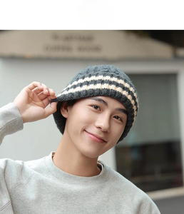 Wholesale Acrylic <b>Beanie</b> <b>Hats</b> With Opposite Letter Jacquard Winter Cap 6 Colors Available <b>Beanie</b> <b>Hat</b> for Women and <b>Men</b> - Product Image 5